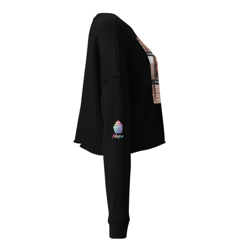 Sudadera Cropped Ecológica "Besos Marta Y Fina"