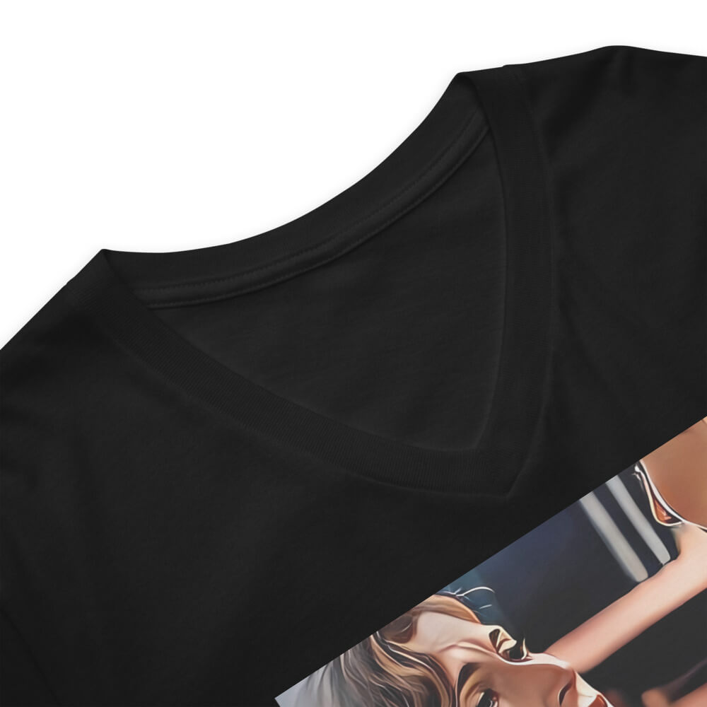 Camiseta de Manga Corta y Cuello de Pico “Tú mandas y yo obedezco”